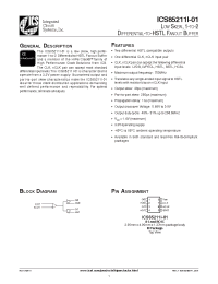 Datasheet ICS85211I-01 производства ICST