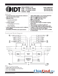 Datasheet 70T25 manufacturer IDT