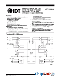 Datasheet 70V3389 manufacturer IDT