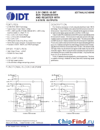 Datasheet 74ALVC16646 производства IDT