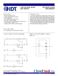Datasheet 74CBTLV16210 производства IDT