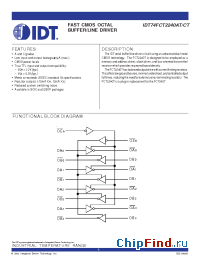 Datasheet 74FCT2240T производства IDT