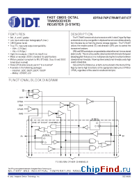 Datasheet 74FCT646T производства IDT