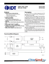 Datasheet IDT6116LA17SO производства IDT