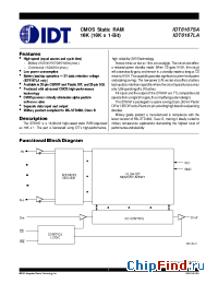 Datasheet IDT6167LA-15 производства IDT