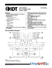 Datasheet IDT7025L-25B производства IDT