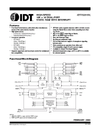 Datasheet IDT70261L25PFI производства IDT