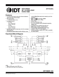 Datasheet IDT7034L15PF производства IDT