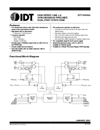 Datasheet IDT709099L12PFI manufacturer IDT