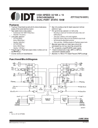 Datasheet IDT709279L7GI manufacturer IDT