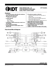 Datasheet IDT709289L7PF производства IDT