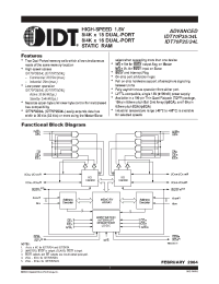 Datasheet IDT70P24L20PFI производства IDT