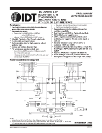 Datasheet IDT70T3319S133BC производства IDT
