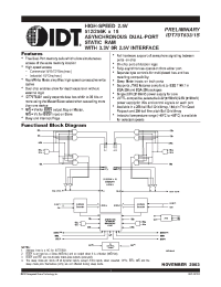 Datasheet IDT70T633S15BCI производства IDT