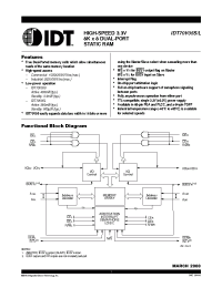 Datasheet IDT70V05S15PFI производства IDT