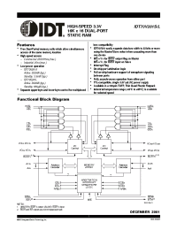 Datasheet IDT70V261S производства IDT
