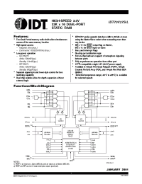 Datasheet IDT70V27L15BFI производства IDT