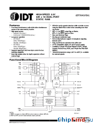Datasheet IDT70V27L25 производства IDT