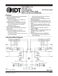 Datasheet IDT70V3319S133BF производства IDT