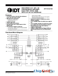 Datasheet IDT70V3579L6DR производства IDT
