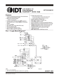 Datasheet IDT70V5378S133BG производства IDT