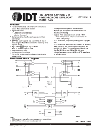 Datasheet IDT70V631S производства IDT