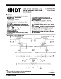Datasheet IDT70V639S производства IDT