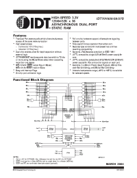 Datasheet IDT70V657S15DRI производства IDT