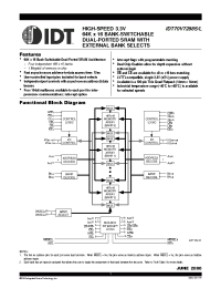 Datasheet IDT70V7288L20PF производства IDT
