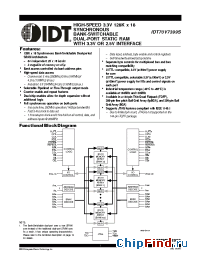 Datasheet IDT70V7399 производства IDT