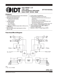 Datasheet IDT70V9099L12PF производства IDT
