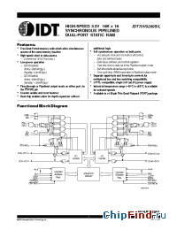 Datasheet IDT70V9269L15 производства IDT