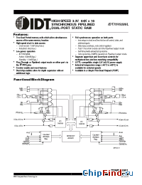 Datasheet IDT70V9289L-12 производства IDT