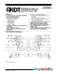 Datasheet IDT70V9349L12PF производства IDT