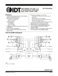 Datasheet IDT70V9349L6BFI производства IDT