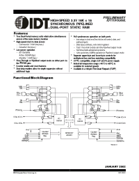 Datasheet IDT70V9369L12PF производства IDT