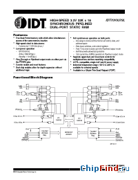 Datasheet IDT70V9379L12PRF производства IDT