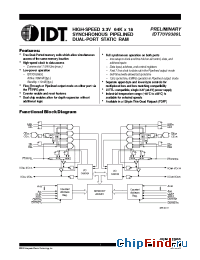Datasheet IDT70V9389L производства IDT