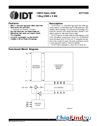 Datasheet IDT71028S-55B производства IDT