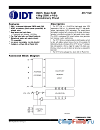 Datasheet IDT71128S-12 производства IDT