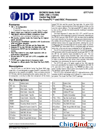 Datasheet IDT71216S-10 производства IDT