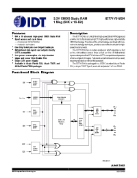 Datasheet IDT71V016SA15BF8 производства IDT