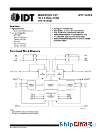 Datasheet IDT71V30L25TF8 производства IDT