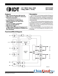 Datasheet IDT71V416L12BE производства IDT