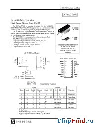 Datasheet IN74ACT161D manufacturer IK Semi.