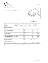 Datasheet BAL99 производства Infineon