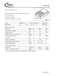 Datasheet BAS170 производства Infineon