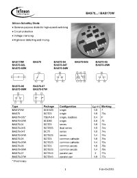 Datasheet BAS70-04 производства Infineon