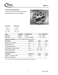Datasheet BAT18-04 производства Infineon