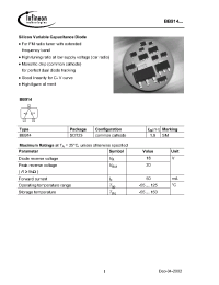Datasheet BB914 производства Infineon